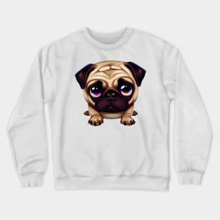 Charming Pug Portrait Crewneck Sweatshirt